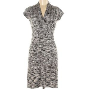 Design History Knit Dress V Neck Bodycon Lightweight Short Sleeves Size Medium